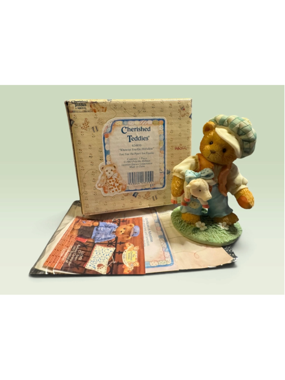 Cherished Teddies Tom Tom The Piper's Son Figurine 624810